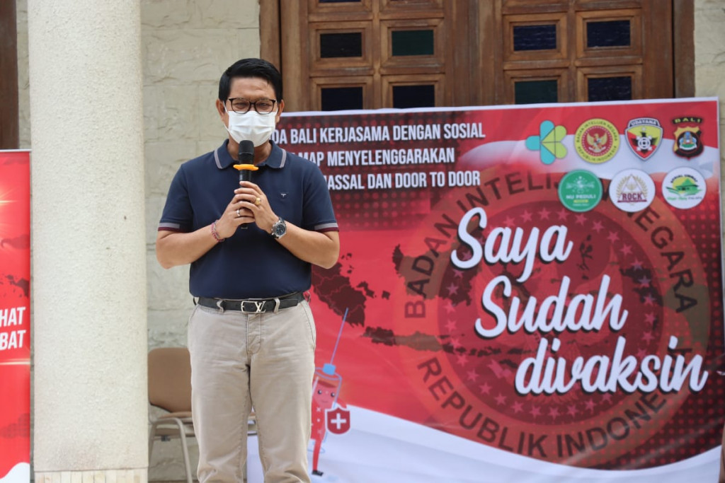 Sekda Adi Arnawa Apresiasi Dukungan Program Vaksinasi Massal BINDA Bali